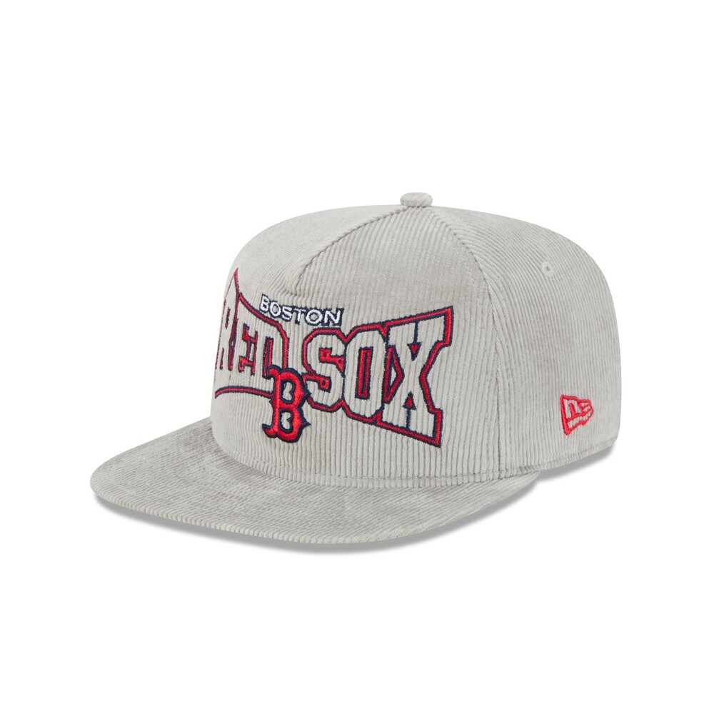 New Era Boston Red Sox Gray Cord Golfer Hat - One Size